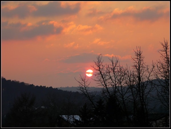 Sonnenuntergang über Lemberg am 10.02.2012
