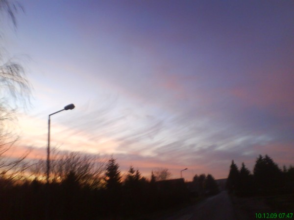 Sonnenaufgang mit "Morgenrot"