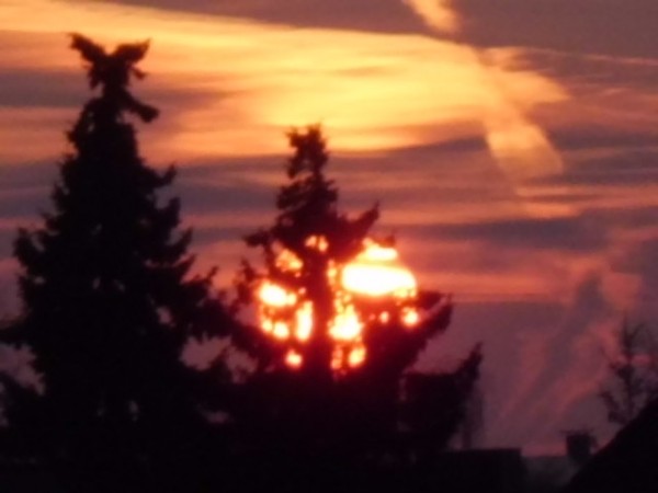 Sonnenuntergang in Frankfurt (Oder) 8.2.12