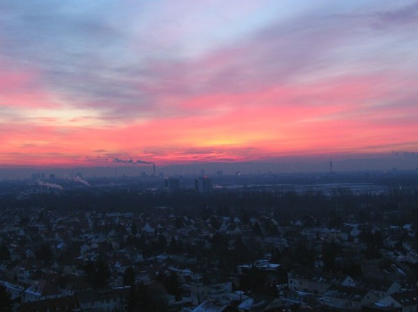 Panoramablick über Oggersheim 02-03.05 Sonnenaufgang