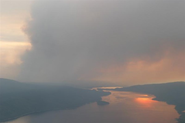 Waldbrand Saison im Yukon Territory