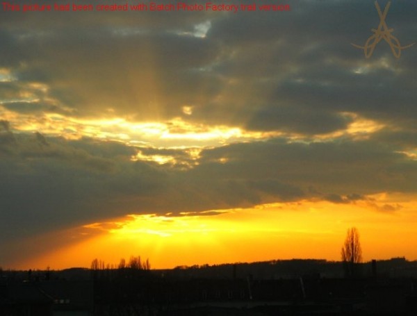 Sonnenuntergang am 27.02.2008 in Glauchau