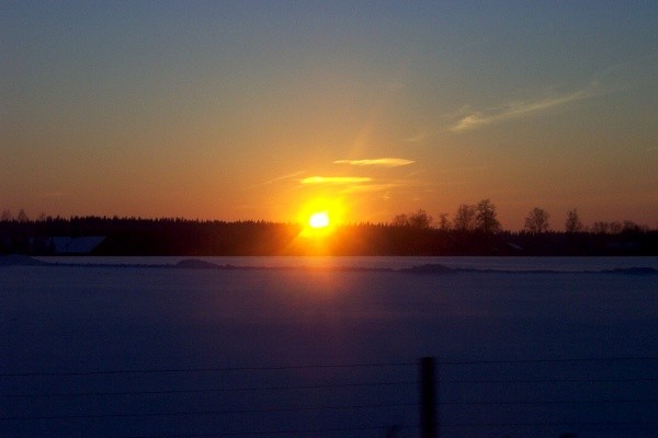 Auf genommen am 15.02.2005 auf dem Weg von Iittala nach Riihimäki, (Außentemperatur -23 °C). 
