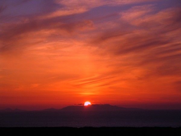 Sonnenuntergang auf Sardinien im April 2005
