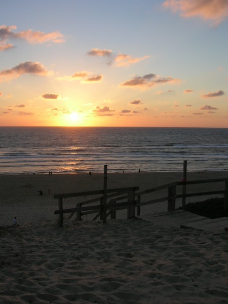 Sonnenuntergang am Strand von Cap de l'Homy/Frankreich, August 2006